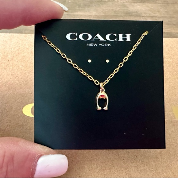 Coach Dainty Minimalist Signature C Pendant 18k/.925 Necklace - Picture 2 of 8